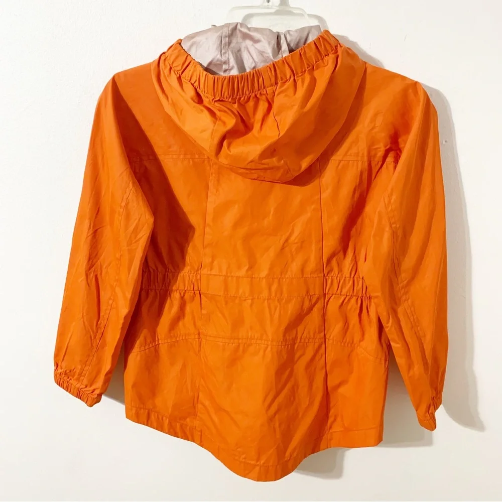 Gap Full Front Zip Hooded Windbreaker Jacket Elastic Cuffs and Cinched Back 🧡
